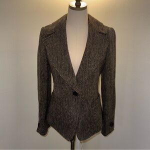 Armani Collezioni Dark Brown Textured Blazer